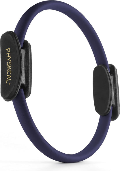 PhysKcal Pilates Ring, 15-Inch Magic Circle with Thick Padded Handle | Pilates Equipment for Toning Inner Thighs, Arms and Strengthening Cores with Workout Sheet Included