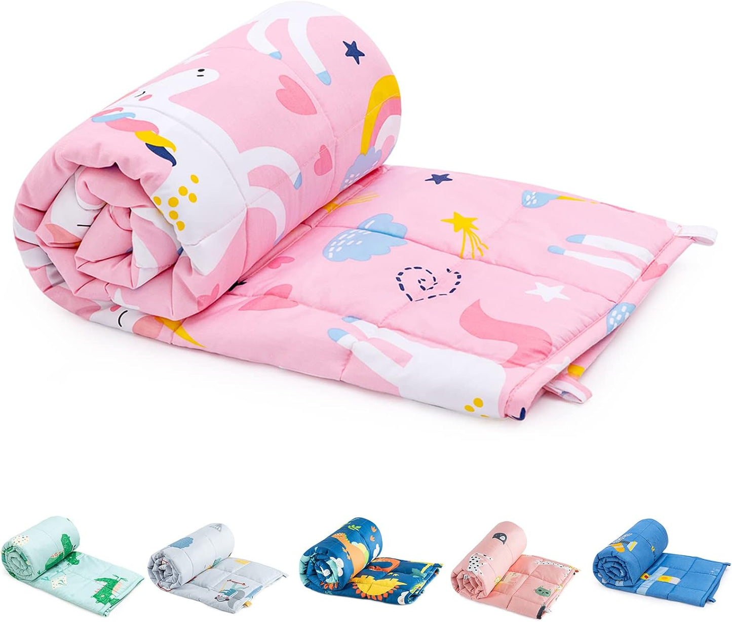 Sivio Weighted Lap Pad 2lbs, Cotton Weighted Blanket Sensory Weighted Lap Blanket Indoor Outdoor, 19 x 21 Inch, Blue Dinosaur