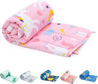 Sivio Weighted Lap Pad 2lbs, Cotton Weighted Blanket Sensory Weighted Lap Blanket Indoor Outdoor, 19 x 21 Inch, Blue Dinosaur