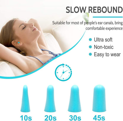 LYSIAN Ultra Soft Foam Earplugs for Sleeping, 38dB SNR Noise Reduction Ear Plugs for Snoring, Shooting, Study, Work and Travel, 60 Pairs, Purple