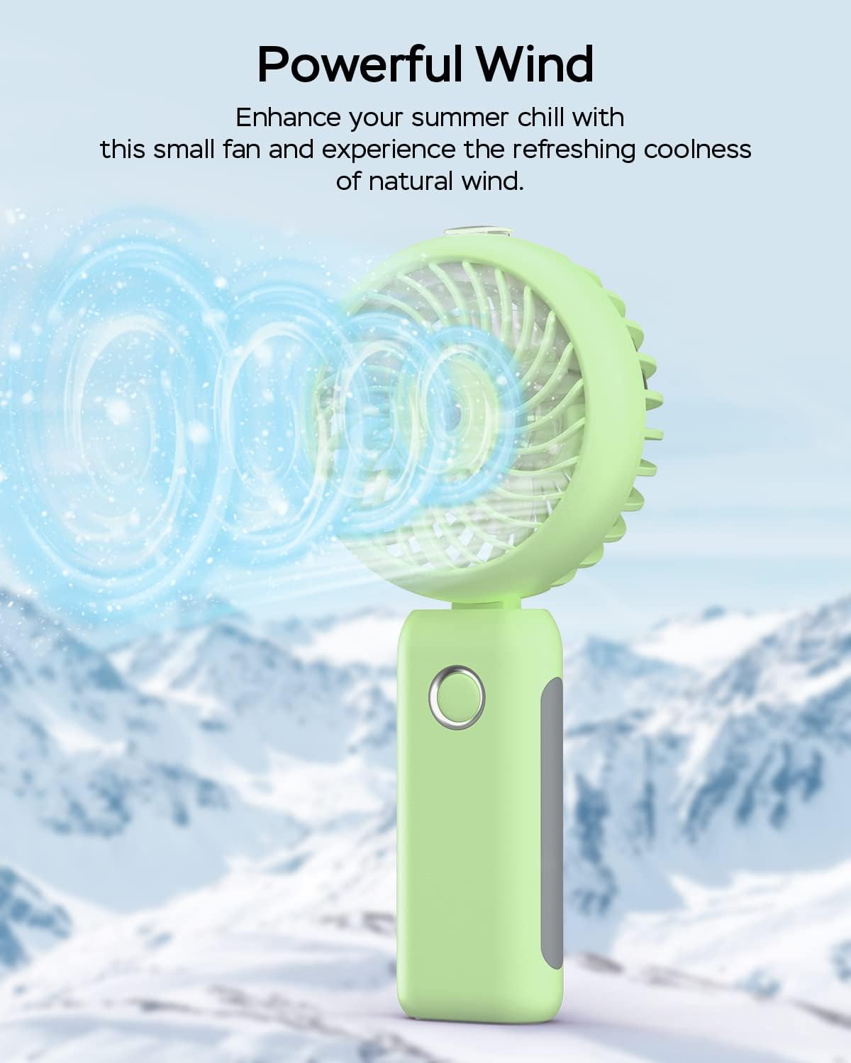 Portable Handheld Misting Fan, USB Rechargeable, Foldable with Water Tank, 3 Speeds, for Travel and Outdoors (purple)