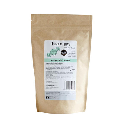 Teapigs Peppermint Leaves Tea Bags Made With Whole Tea Leaves, Natural Ingredients, Non-GMO, Caffeine-Free – 50 Count (1 Pack of 50 Teabags)