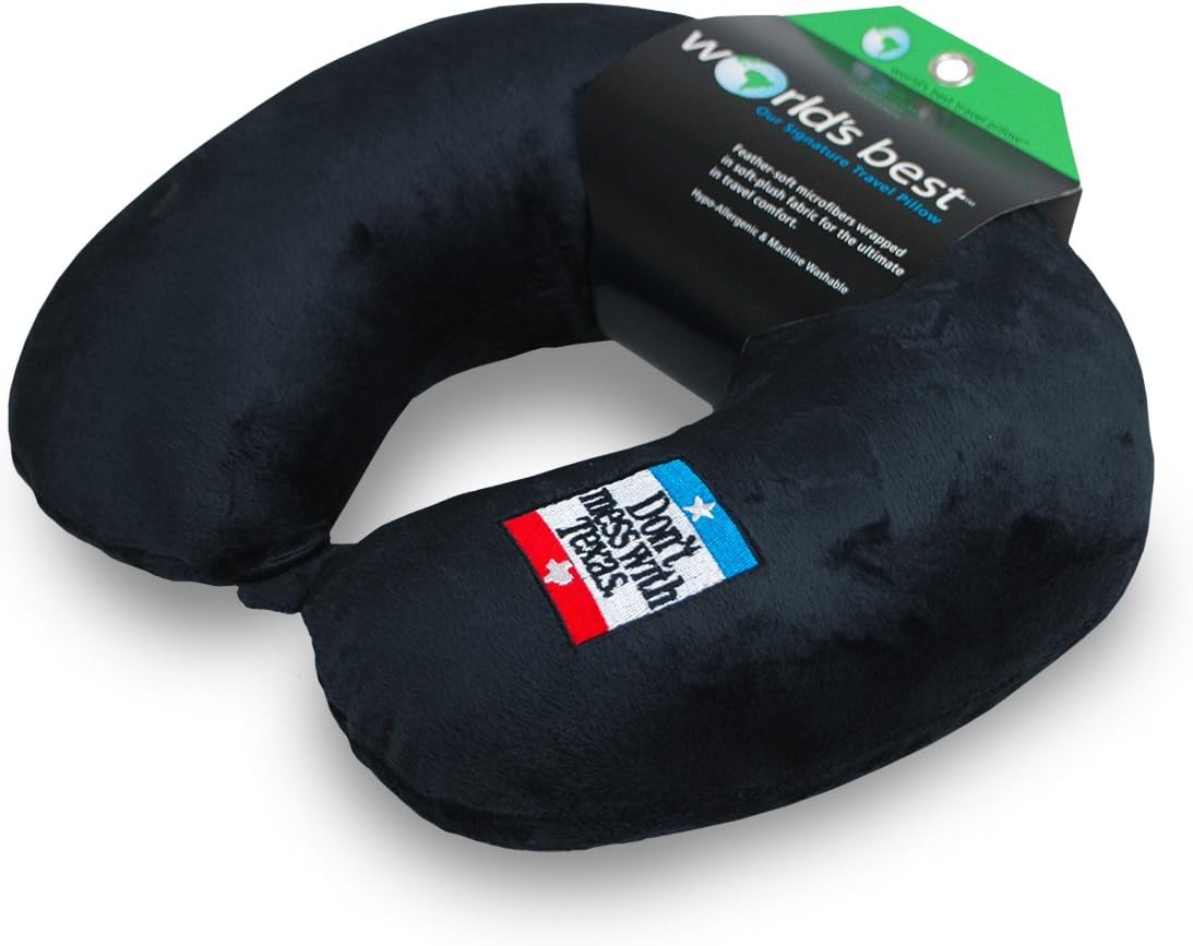 Wolf Essentials Adult Fleece Travel Neck Pillow for Airplane, Charcoal