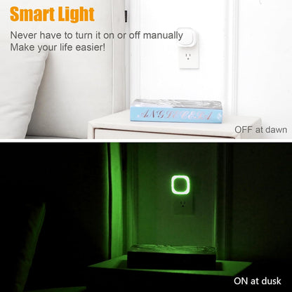 YUNLEX 2 Pack Amber Night Light, Dusk to Dawn Sensor, Warm Glare-Free Reflected Glow, 3-Level Dimmer, Auto On/Off, Plug-in LED Nightlight for Bedroom, Kids, Bathroom, Sleep, Baby Nursery, Toddler
