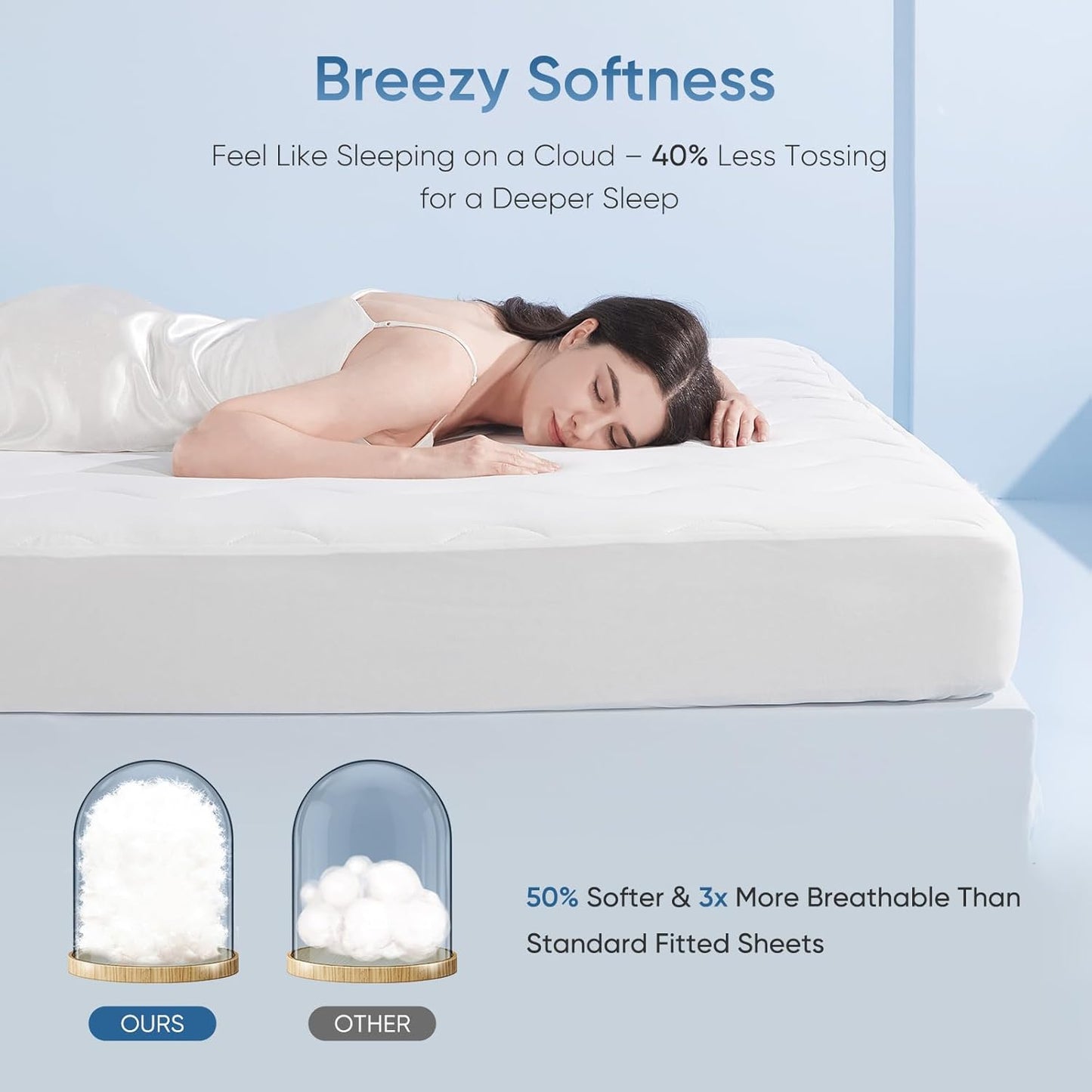 Elegear Cooling Mattress Pad King, Upgraded Arc-Chill® 3.0 + PCM Cooling, Stay Cool All Night, Breathable & Soft, Deep Pocket 18", Washable Mattress Protector for Hot Sleepers, Gray