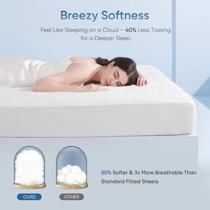 Elegear Cooling Mattress Pad King, Upgraded Arc-Chill® 3.0 + PCM Cooling, Stay Cool All Night, Breathable & Soft, Deep Pocket 18", Washable Mattress Protector for Hot Sleepers, Gray