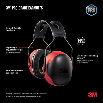 3M Pro-Grade Earmuff, Noise Reduction