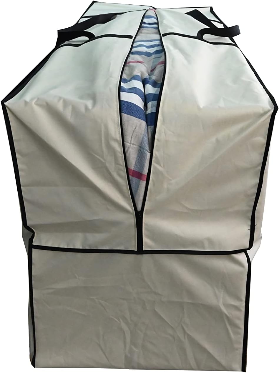 Outdoor Square Cushion/Cover Storage Bag, Protective Zippered Storage Bags with Handles, 32''L x 32''W x 24''H Black