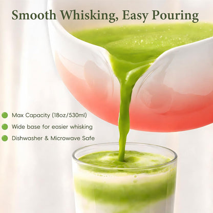 Matcha Whisk Set, Ceramic Matcha Set Includes Bowl & Holder, Bamboo Whisk (Chasen), Scoop, Spoon and Sifter, 6PCS Matcha Kit Covers Everything Needed for Making Matcha (Green)