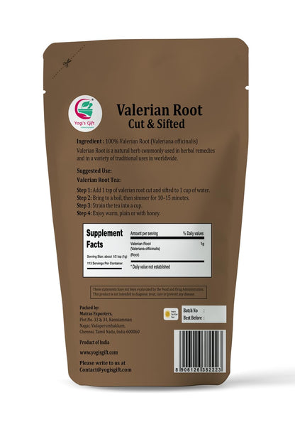 Yogi's Gift® Valerian Root Cut & Sifted 4 oz | Herbal Tea Cut
