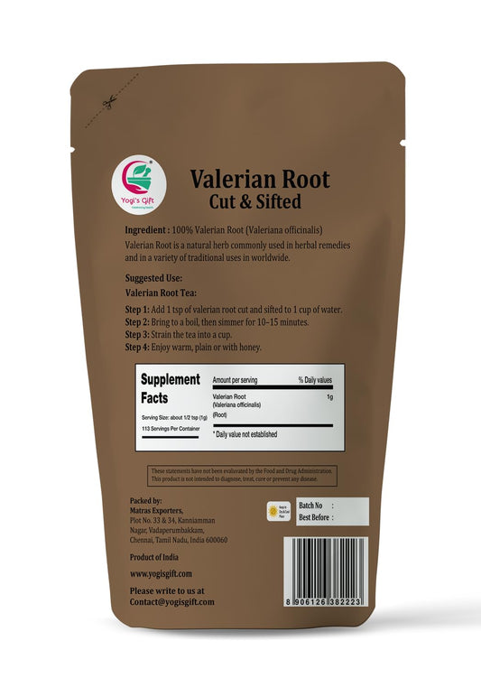 Yogi's Gift® Valerian Root Cut & Sifted 4 oz | Herbal Tea Cut