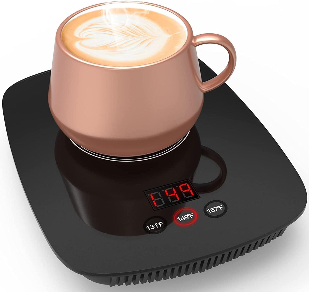 Mug Warmer,Coffee Warmer for Desk Office Home Use, Electric Cup Warmer with Three Temperature Settings,Coffee hot Plate for Cocoa Tea Water Milk with Auto Shut Off After 4H Feature (Grey/Without Mug)