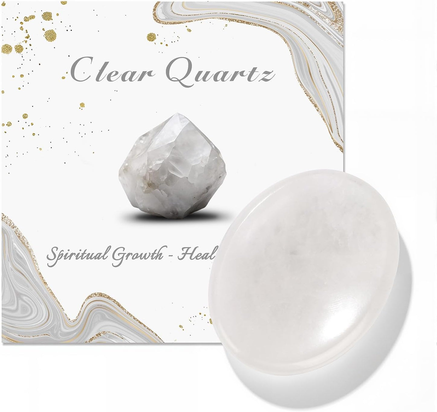 6PCS Thumb Worry Stone for Anxiety Healing Crystals Sets, Hand Carved Crystals and Healing Stones, Meditation Crystal Reiki Natural Relax Palm Stone for Anxiety Therapy Relief