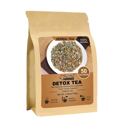 FullChea - Detox Tea Bags, 50 Count, Milk Thistle Herbal Detox Blend