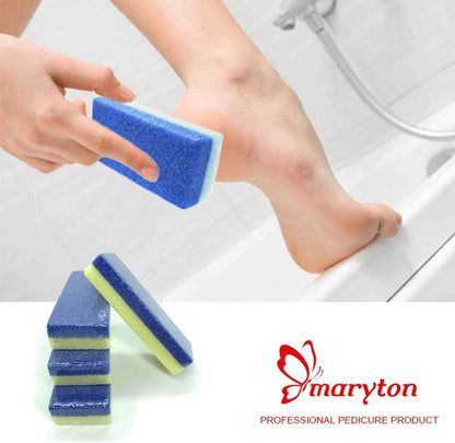Maryton Foot Pumice Stone for Feet Hard Skin Callus Remover and Scrubber (Pack of 4) (Blue)