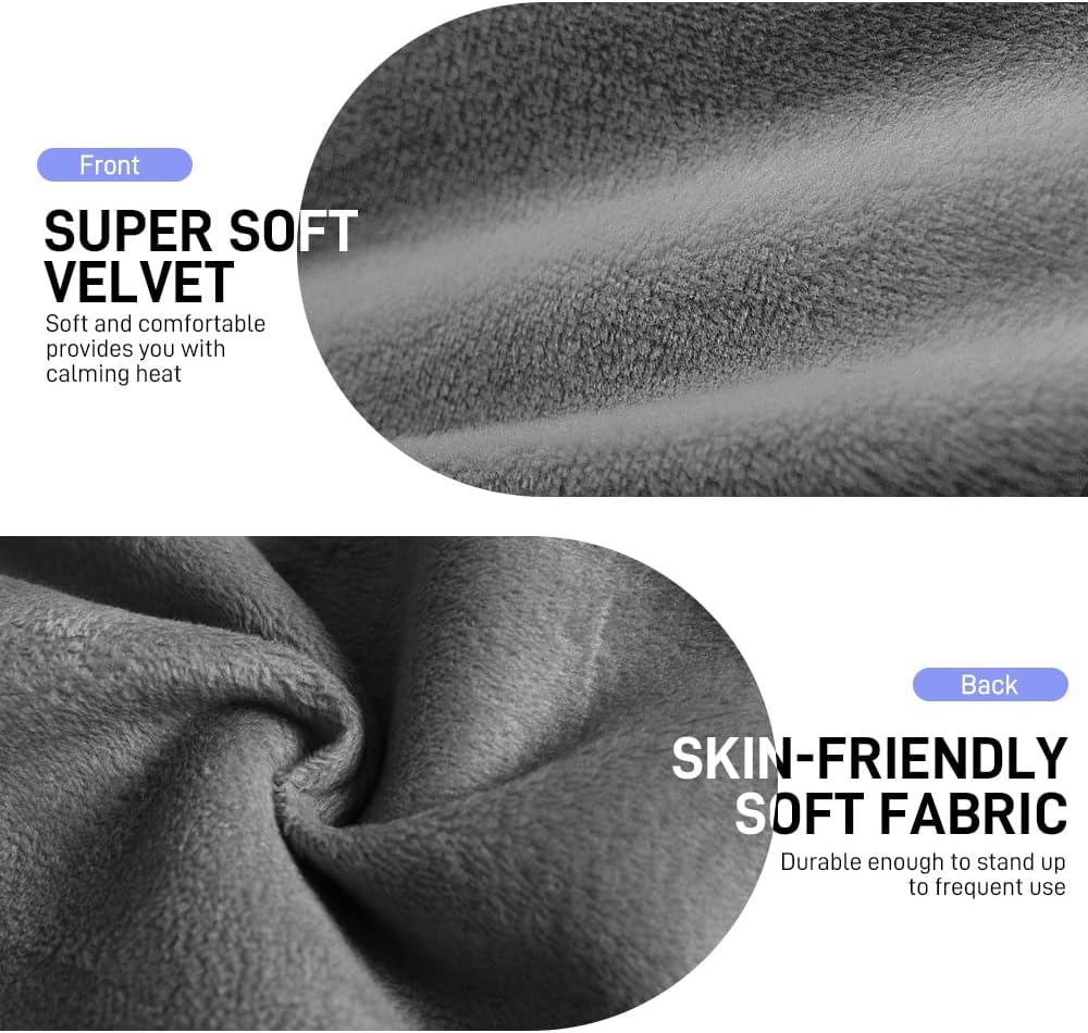 Microwavable Heat Pad for Neck and Shoulders, Weighted Microwave Moist Heating Wrap for Pain Relief Sore Muscle Stress Tension, Heated Wrap with Aromatherapy, Hot & Cold Compress, Grey