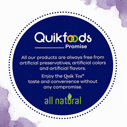 QuikTea Instant Chai Tea Latte Mix, Lemongrass, Unsweetened, 10 Sachets