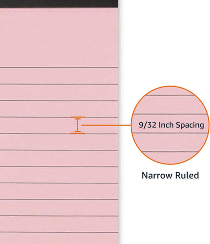 Amazon Basics Wide Ruled Lined Writing Note Pads for Office Supplies, 8.5" x 11.75", White, 12-Pack of 50 Perforated Sheets