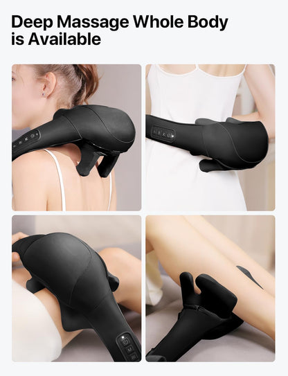 MASGRE Shiatsu Neck and Shoulder Massager with Heat for Pain Relief