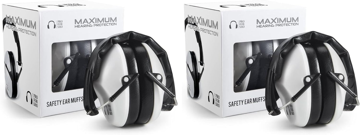 Pro For Sho 34dB NRR Hearing Protection Ear Muffs – Highest NRR Compact Design Ear Protection for Loud Events & Sensory Use