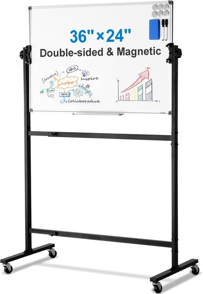 VEVOR Dry Erase Calendar for Wall, 36 x 24 Inches Whiteboard Calendar, Monthly Planner Magnetic Dry Erase Board, 1 Magnetic Erase & 2 Dry Erase Marker & Movable Tray for Restaurant Office Home School
