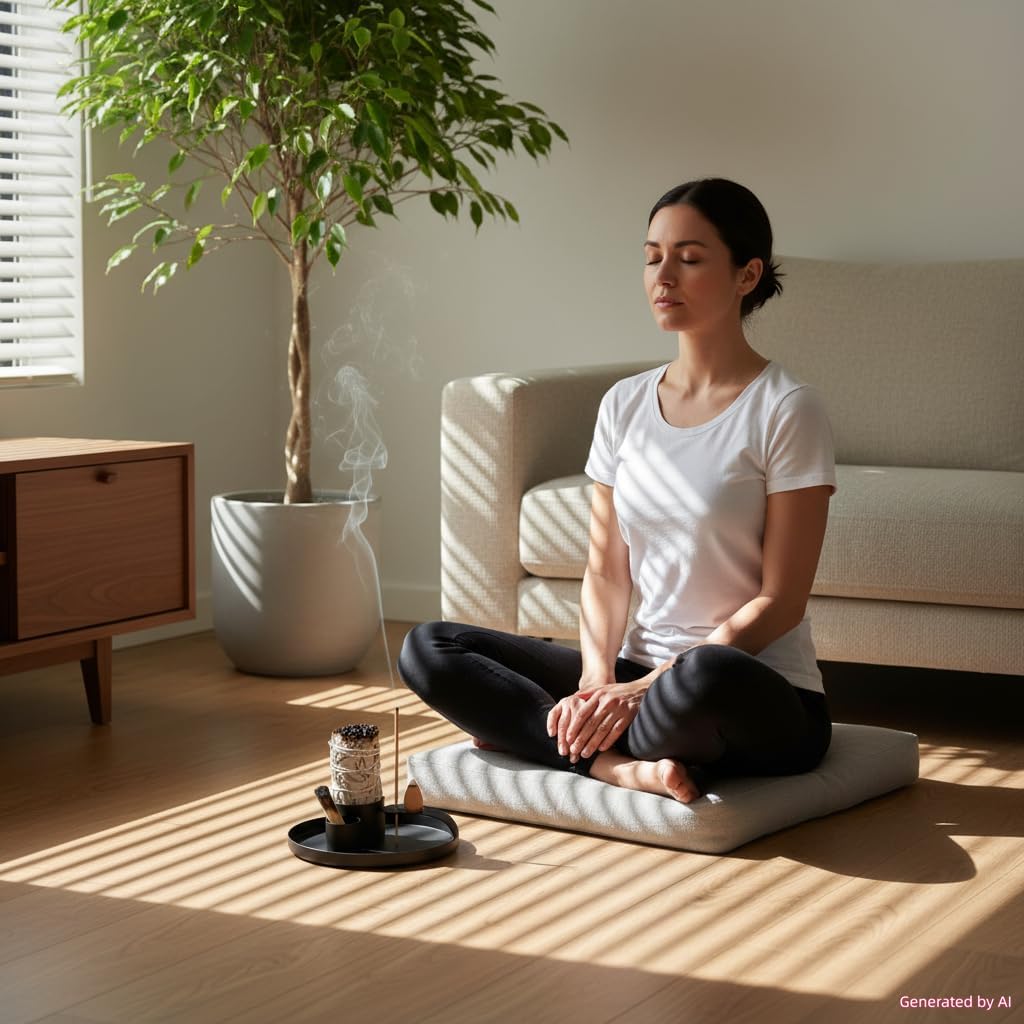 4 in 1 Incense Holder, Sage Burner Holder, Palo Santo Holder Burner, 5.47" Ash Catch Tray, Smudge Stick Holder with Handle for Incense Sticks Incense Cone, Yoga Meditation and Room Decor