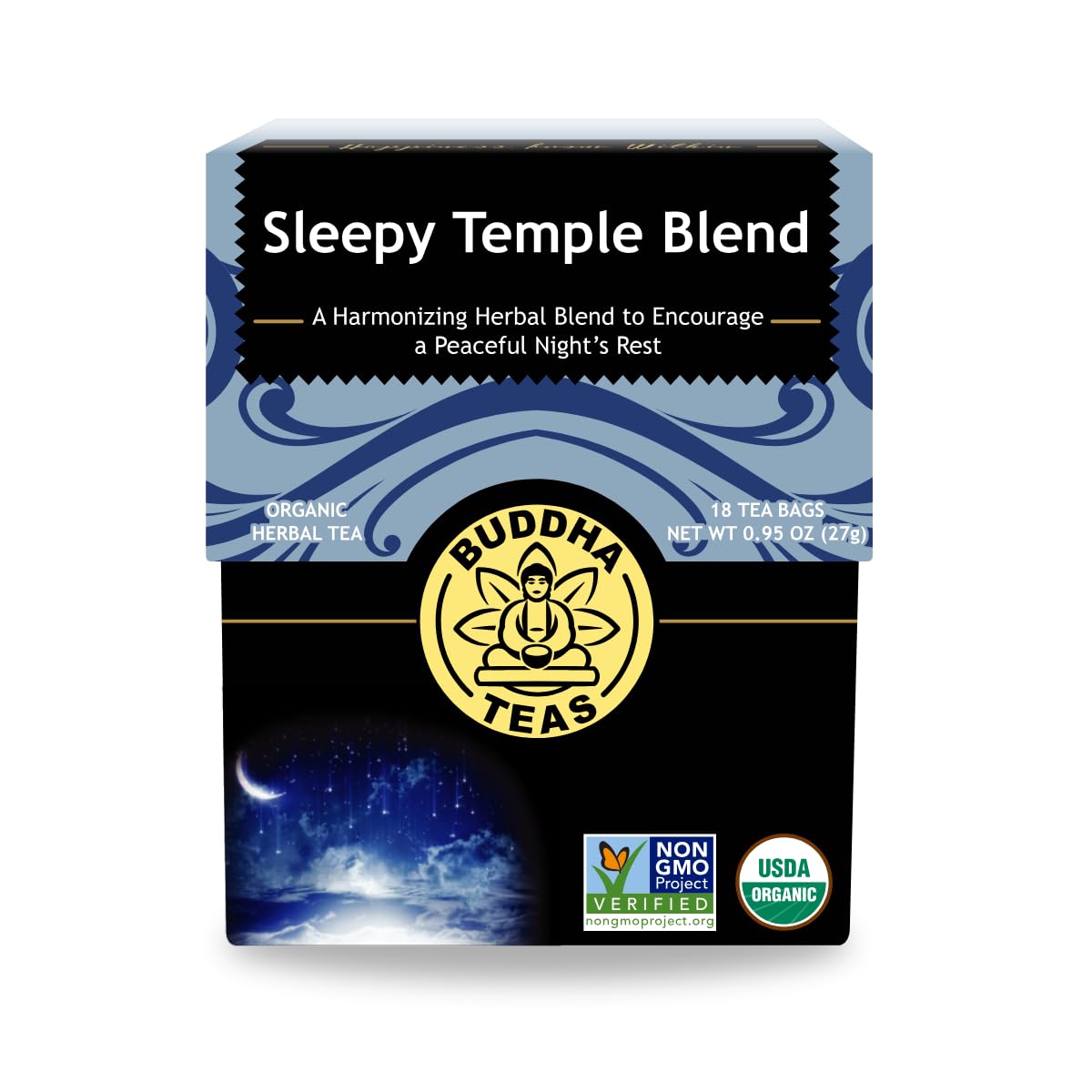 Buddha Teas Organic Sleepy Temple Blend - Herbal Tea, Caffeine Free