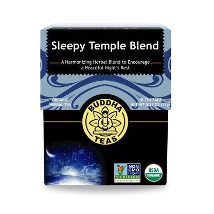 Buddha Teas Organic Sleepy Temple Blend - Herbal Tea, Caffeine Free
