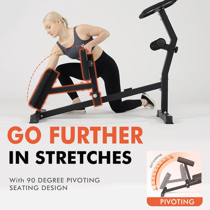 GMWD Stretch Machine, Full Body Stretching Equipment for Lumbar Stretching, Adjustable Leg Stretcher Machine, Lower Back Pain Relief, Flexibility Trainer, Improved Posture Correction, Rehab