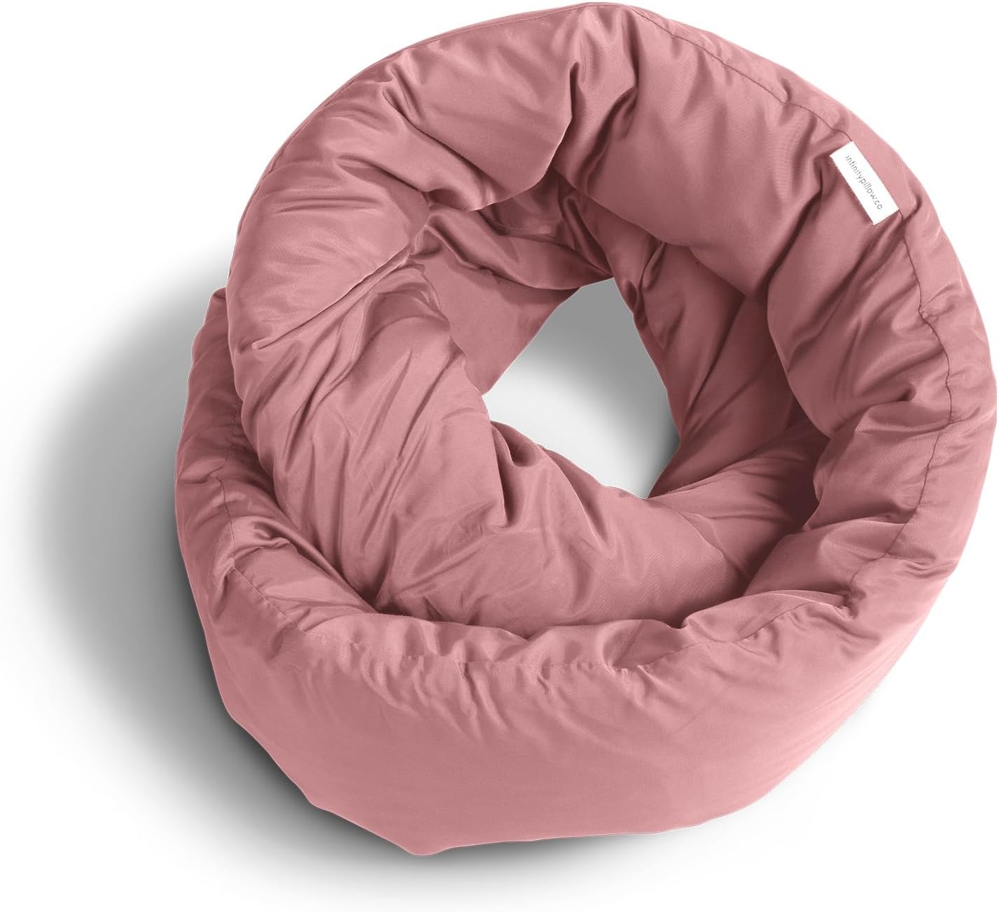 Huzi Infinity Pillow - Home Travel Soft Neck Scarf Support Sleep (Grey)