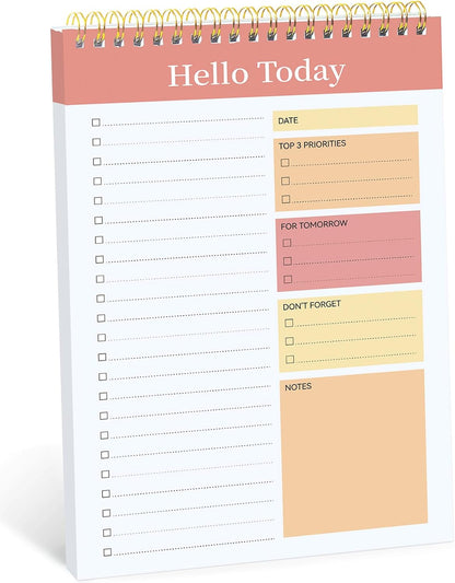 Taja To Do List Notepad - To Do List Notebook for Work with 52 Sheets, 9.8" x 6.5", Undated Daily Planner Perfect for Daily Tasks and Goal Setting, Notepad Suitable for Office, Home & School - Violet Dream