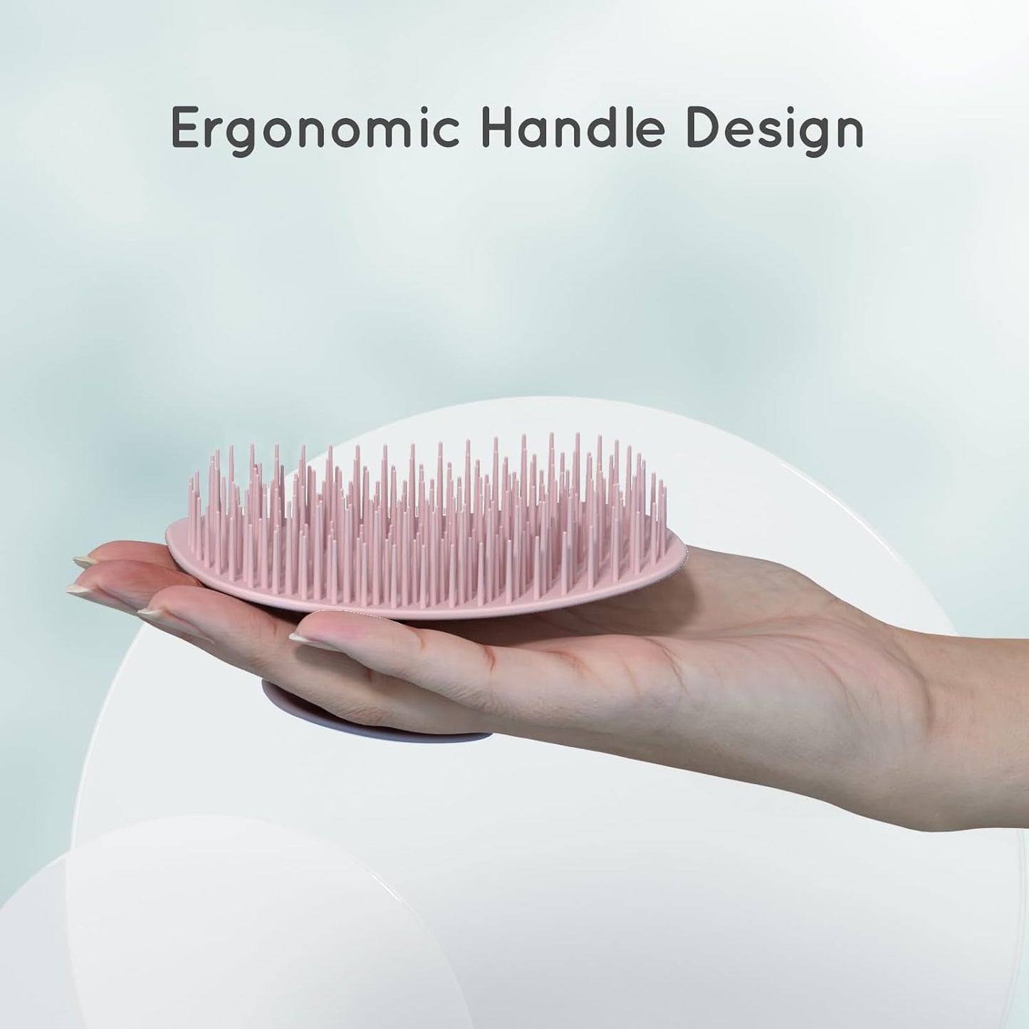 Ecoed Scalp Massager Shampoo Brush, Scalp Scrubber & Exfoliator (Natural)