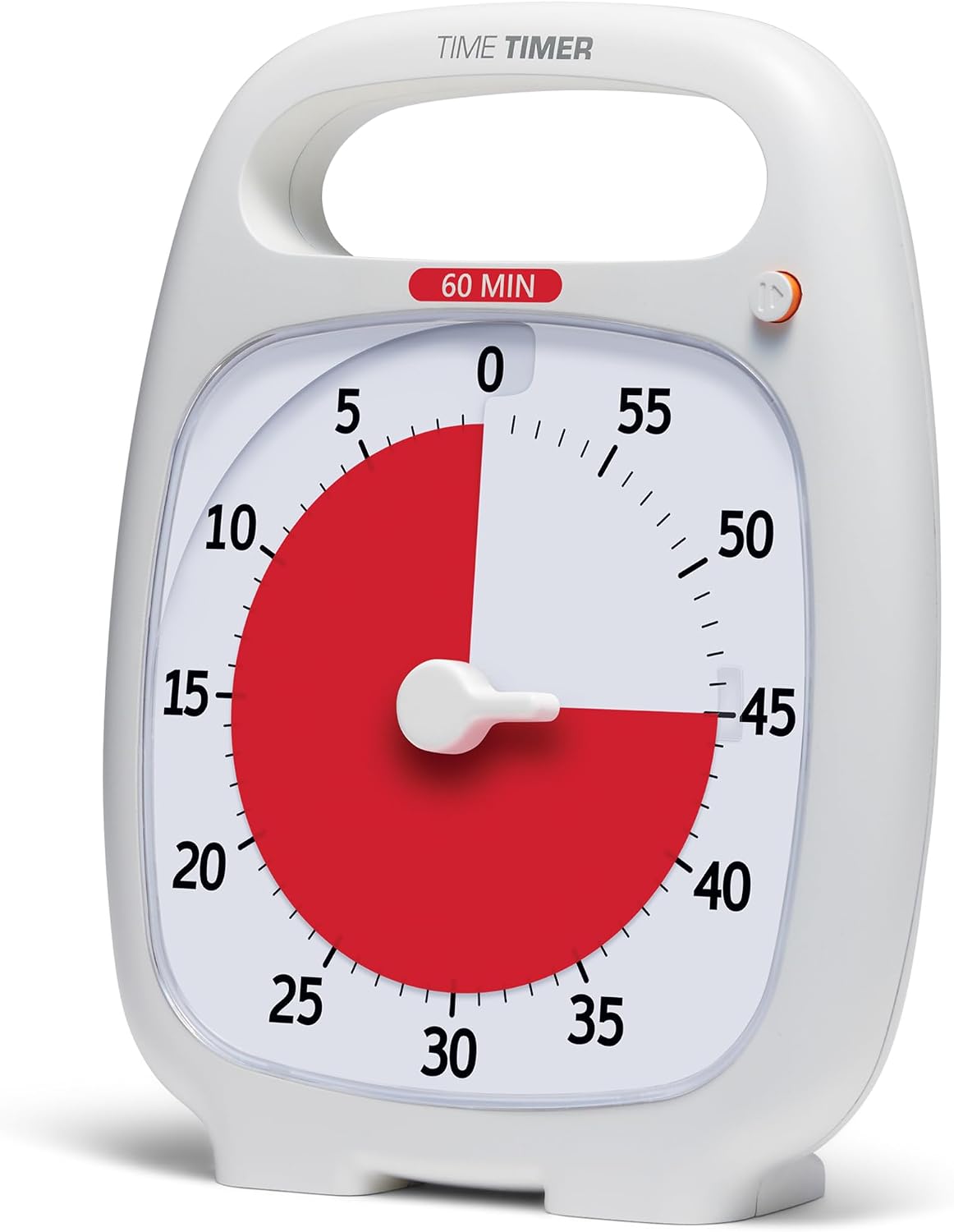 TIME TIMER Plus 60 Minute Desk Visual Timer - Countdown Timer with Portable Handle for Classroom, Office, Homeschooling, Study Tool with Silent Operation (Charcoal)