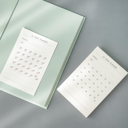 31 Days Planner, 150 Pages Habit Tracker Note, Minimalist 30 Days Challenge Journal for Goal Setting, Productivity, Fitness, Study, and Self Discipline