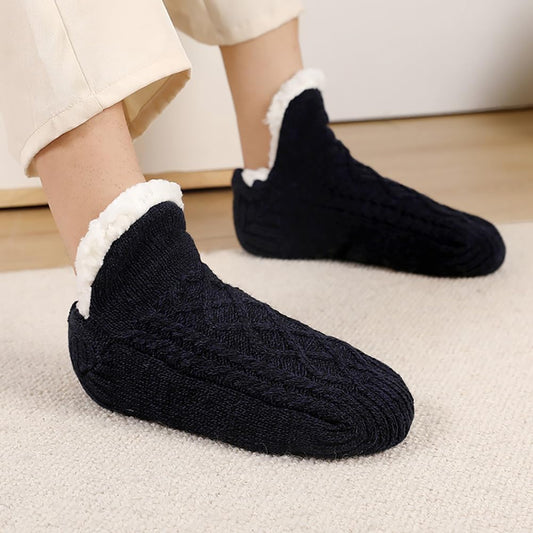 Unisex Fluffy Fuzzy Warm Slipper Socks for Men Women, Thick Fleece Lined Non-Slip Socks Indoor Floor