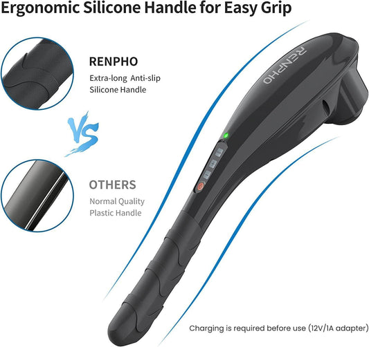 RENPHO Extend Massage Gun, Electric Handheld Massage Gun Deep Tissue, Portable Mini Massage Guns Type-C Charging, Percussion Massager for Neck and Back, Gifts for Women/Men