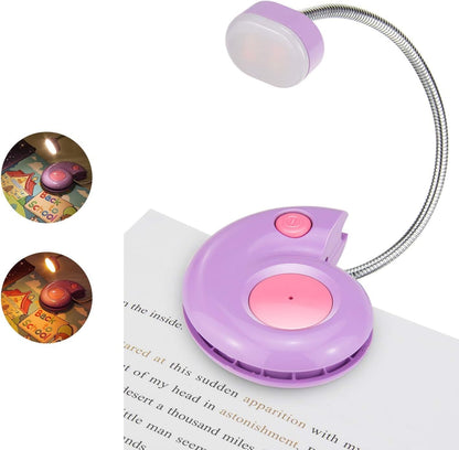 LUXSWAY Rechargeable Reading Book Light for Kids,LED Reading Lights for Books in Bed,Amber Book Light with Magnetic,Flexible Gooseneck,Cute Bookmark Lights for Bookworms-Orange