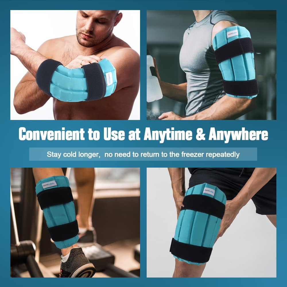 Ice Pack for Knee Pain Relief, 2 Hours Long Lasting Cold Pack for Knee Injuries, Cold Therapy Flexible Ice Pack Wrap for Knee Replacement Surgery, Swelling, ACL, Meniscus Tear
