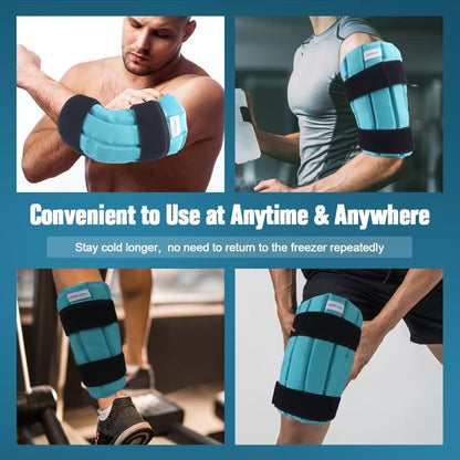 Ice Pack for Knee Pain Relief, 2 Hours Long Lasting Cold Pack for Knee Injuries, Cold Therapy Flexible Ice Pack Wrap for Knee Replacement Surgery, Swelling, ACL, Meniscus Tear