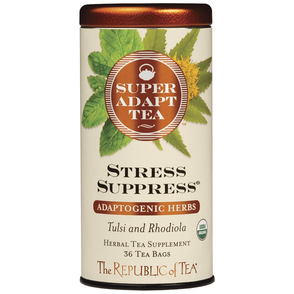 The Republic of Tea SuperAdapt Stress Suppress Organic Herbal Tea, 36 Count
