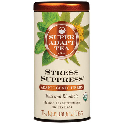 The Republic of Tea SuperAdapt Stress Suppress Organic Herbal Tea, 36 Count