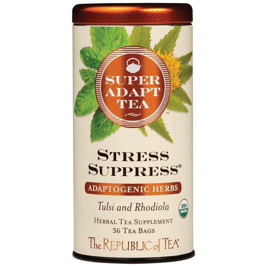 The Republic of Tea SuperAdapt Stress Suppress Organic Herbal Tea, 36 Count