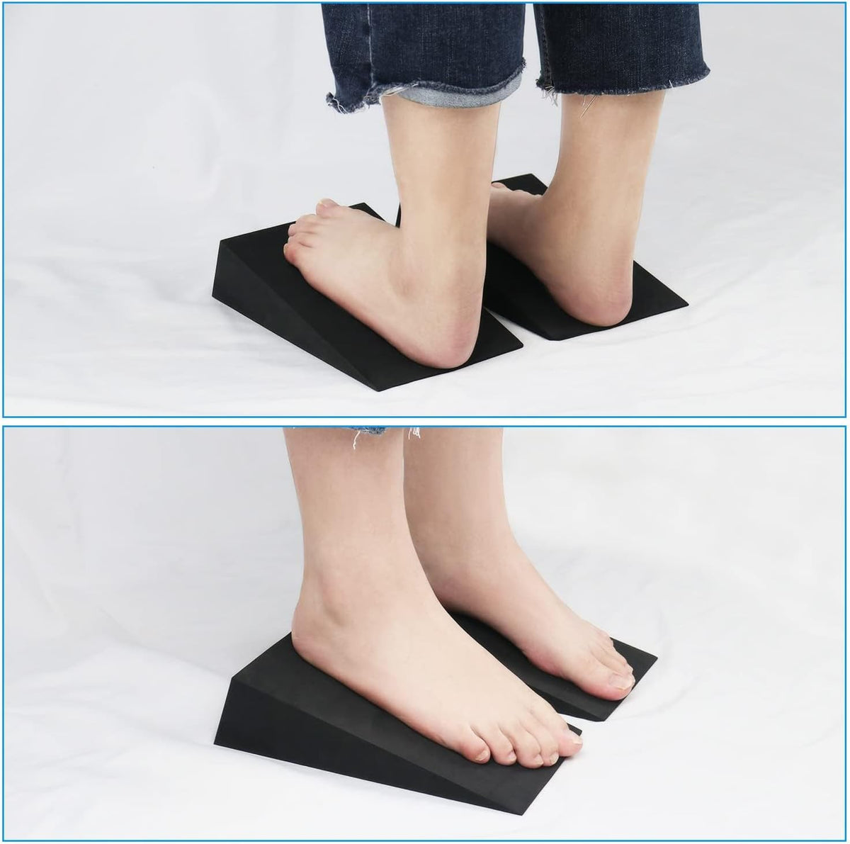 Yoga Wedge Block Foam Squat Wedges Slant Board, 2 Pcs Calf Stretcher