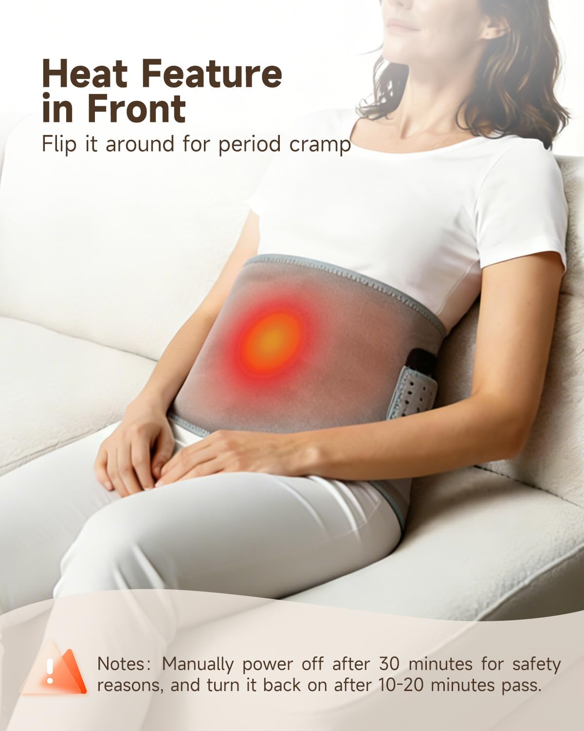Cordless Heating Pad with Massager for Back Pain Relief, Portable Wearable Heat Belt for Lower Back 8000mAh Rechargeable Wireless Electric with 3 Heat 3 Vibration, Gifts for Women Men Mom Dad Seniors