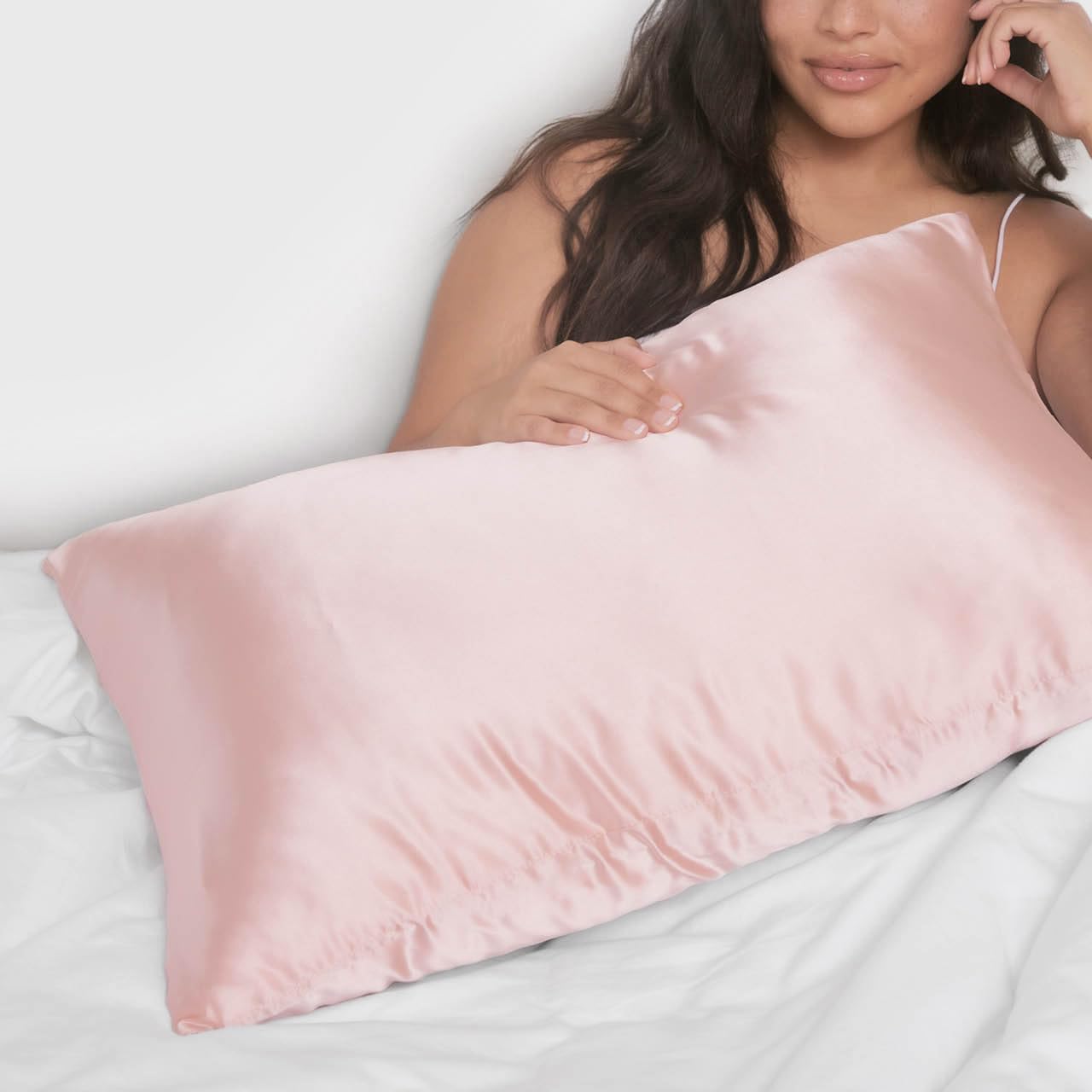 Kitsch Satin Pillowcase with Zipper for Hair & Skin - Softer Than Silk Pillow Cases, Smooth Cooling Satin Pillow Case, Wrinkle-Free, Machine Washable - Pillow Cases Standard Size (19x26) - Blush
