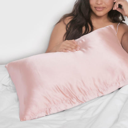 Kitsch Satin Pillowcase with Zipper for Hair & Skin - Softer Than Silk Pillow Cases, Smooth Cooling Satin Pillow Case, Wrinkle-Free, Machine Washable - Pillow Cases Standard Size (19x26) - Blush