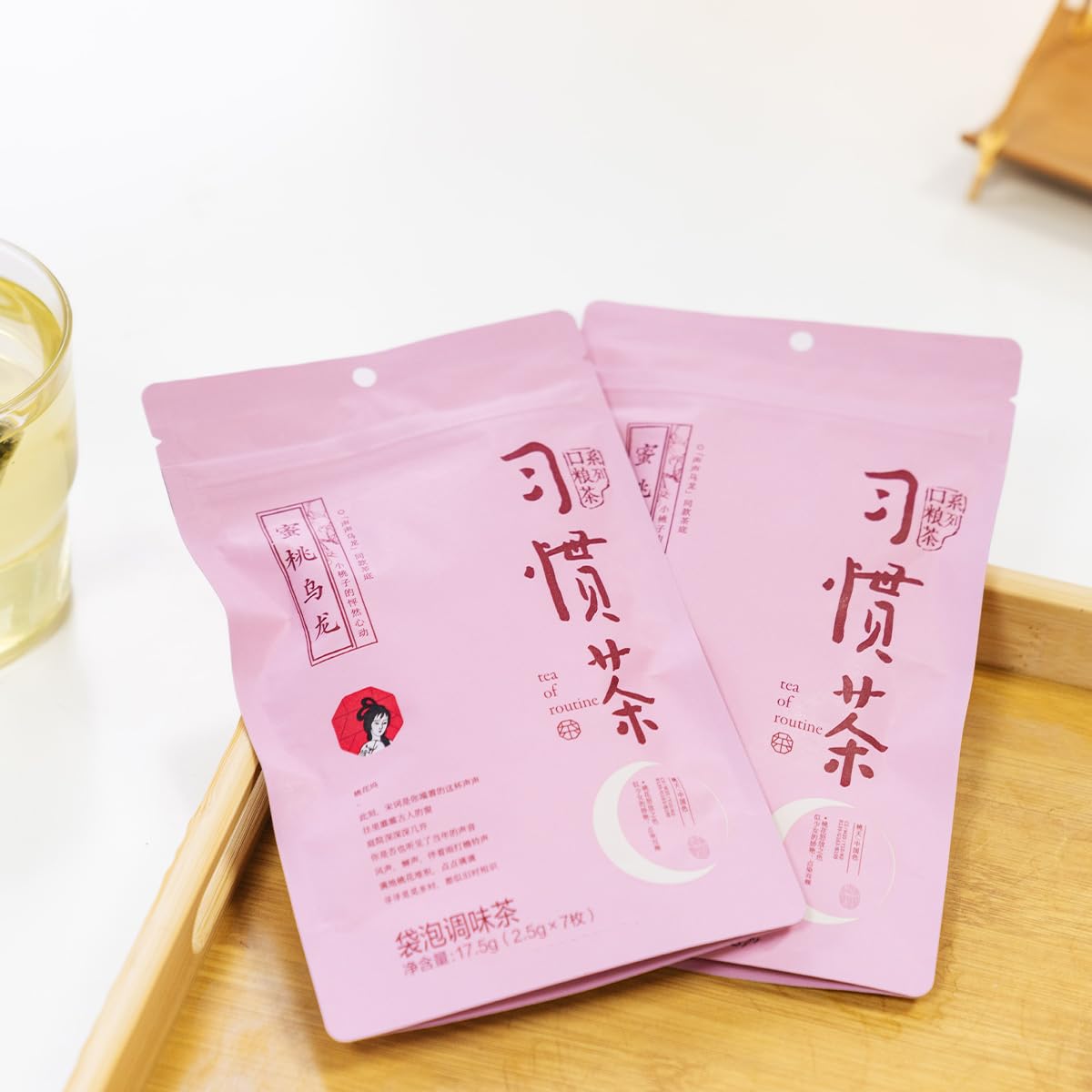Chayan Peach Oolong Tea Bags，Fresh Sweetness Of White Peach And Aromatic Taste,Hot & Iced Tea,7 Tea Bags,17.5g