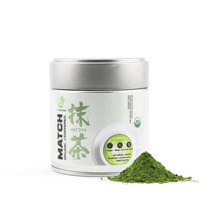 EFOOFAN Organic Ceremonial Matcha Powder, 1st Harvest Shade-Grown, 45g Tin