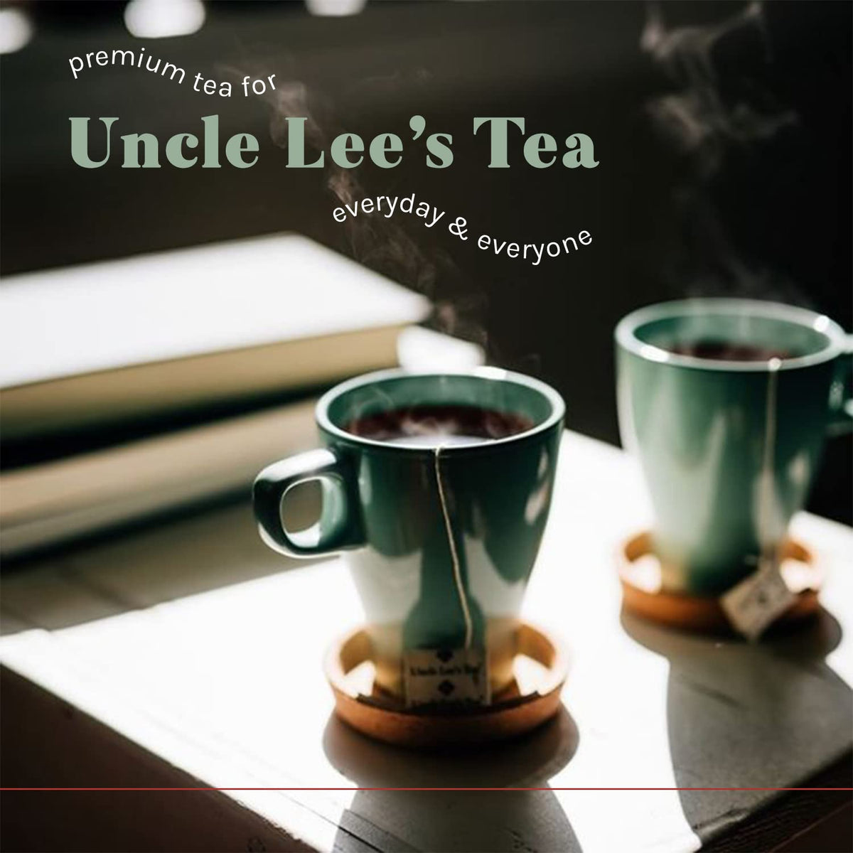 Uncle Lee's Tea Imperial Organic Chai Tea, Naturally Caffeine Free Golden Turmeric Ginger Tea, Organic Cinnamon, Chicory, Cardamom, Stevia, Clove & Black Pepper, 18 Tea Bags per Box