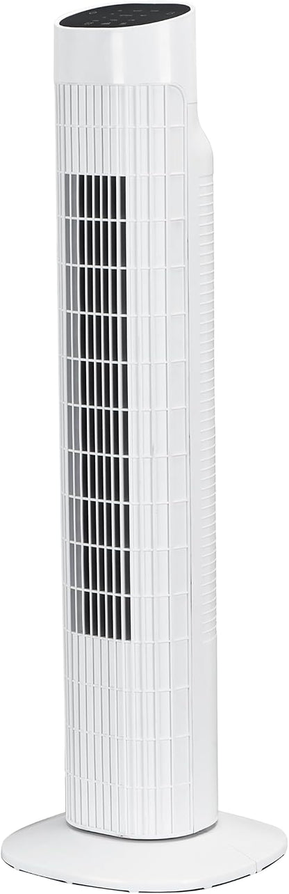 Uthfy Tower Fan with Remote, Portable 120° Oscillating Standing Fan, 3 Speeds & 3 Modes, 7.5H Timer, Fans That Blow Cold Air for Bedroom, Living Room, Office, Black